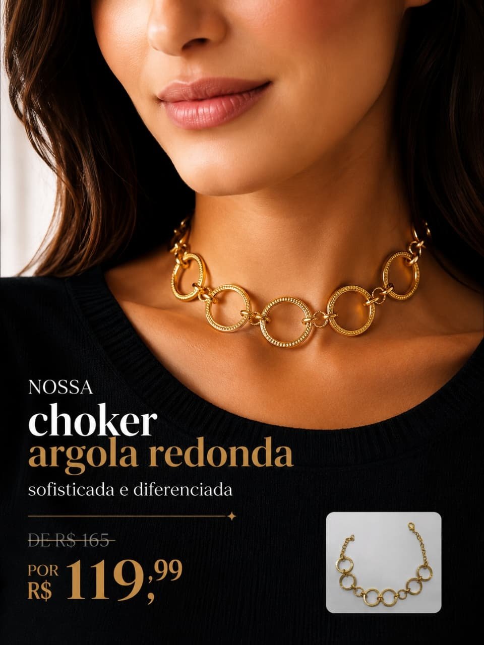 Choker Argola Redonda